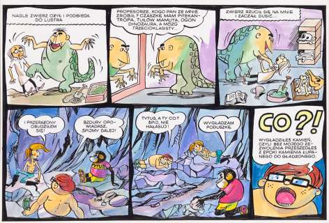 Henryk Jerzy Chmielewski (1923 - 2021) | Henryk Jerzy Chmielewski (1923 - 2021) | "Tytus, Romek i A’Tomek. Księga X. Ochrona przyrody", plansza nr 20 | Desa Unicum