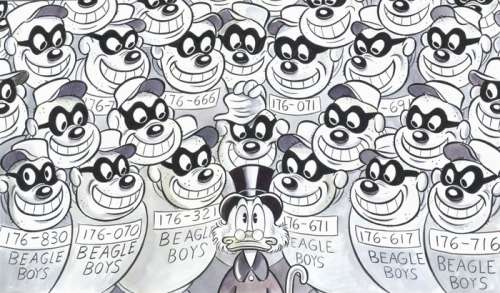 Uncle $crooge & The Beagle Boys - Large Painting - Tony Fernandez Signed - Original Art | Catawiki