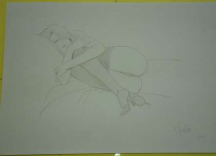 Leone Frollo - original illustr. "Ragazza sognante" - Loose page | Catawiki