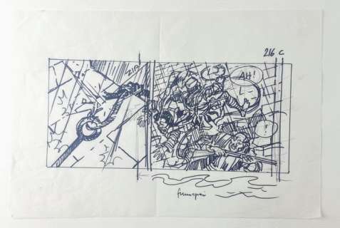 Tex - Magnus - Bozzetto Preliminare "La Valle del Terrore" - Loose page | Catawiki