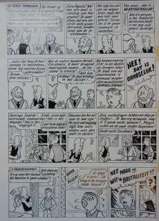 Piet Pienter en Bert Bibber 11 - Originele pagina (p.37) + luxe groot formaat album - Avontuur in San-Doremi - First edition - (1959/2019) | Catawiki