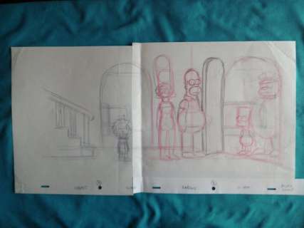 Simpsons - Original animation drawing - THE SIMPSONS FAMILY - Loose page - First edition - (2005) | Catawiki