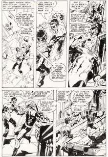Neal Adams / Frank Giacoia - Green Lantern #76 p.4 HISTORIC 1st Meeting of GL and GA and Start of DC Bronze Age! 1970