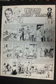 L’uomo che uccise Liberty Valance John Wayne - 10x tavole originali Antonio Sciotti - Loose page | Catawiki