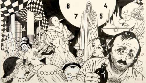 Dick Matena - De laatsten dagen van E.A. Poe Encre de Chine pour la couverture