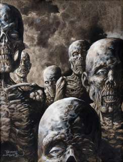 Bernie Wrightson signed original personal Zombies painting later for Cemetery Dance magazine. | Profiles in History