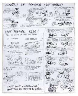 Reiser | Alerte. Le progrès s’est arrêté ! Encre de Chine sur papier épais | Tessier Sarrou