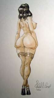 Pin Up - Nudo ad acquerello - Loose page - (2020) | Catawiki