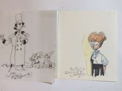 Wasterlain , Marc - 2x Dessin original dédicacé - mlle Zoé + Docteur poche - First edition | Catawiki