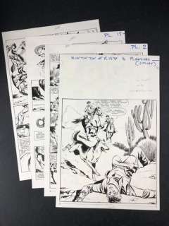 Rin Tin Tin e Rusty - C. Marcello - 4x tavole originali "Le rapt de la Dame Blonde" - Loose page - First edition | Catawiki