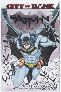 Gus Vazquez Batman #75 Sketch Cover Variant Original Art (DC, 2019) CGC Signature Series NM 9.4 White pages.  -