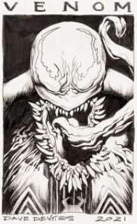 Dave DeVries - Venom Illustration Original Art (2021)....