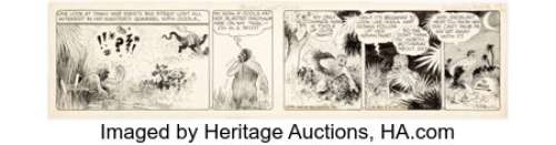 Hamlin, V. T. | V. T. Hamlin Alley Oop Daily Comic Strip Original Art dated 3-23-38 (NEA Service Inc., 1938).... | Heritage