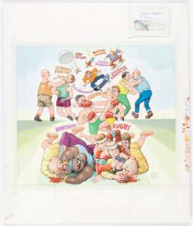 Jaffee, Al | Al Jaffee MAD #379 Inside Back Cover "Fold-In" Painting Original Art (EC, 1999).... | Heritage