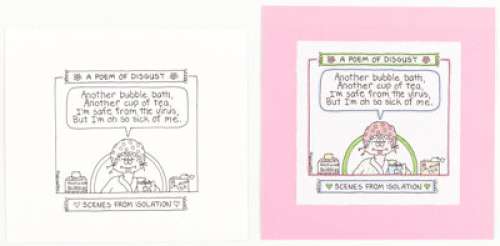 Guisewite, Cathy | Cathy Guisewite Scenes from Isolation Page 1 Single Panel Comic Illustration Original Art (Andrews McMeel Publishi... (Total: 2 Original Art) | Heritage