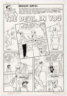Bob White Archie’s Madhouse #8 Complete 2-Page Story "The Devil In You" Original Art (Archie, 1960). (Total: 2 Original Art) | Heritage
