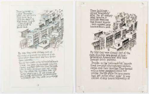 Will Eisner A Contract with God and Other Tenement Stories Introductory Story Page 2 and Preliminary Drawing Original Art Group of 2 (Baronet, 1978). (Total: 2 Original Art) | Heritage