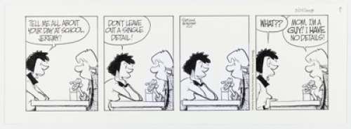 Jerry Scott and Jim Borgman Zits Daily Comic Strip Original Art dated 3-25-08 (King Features Syndicate, 2008). | Heritage