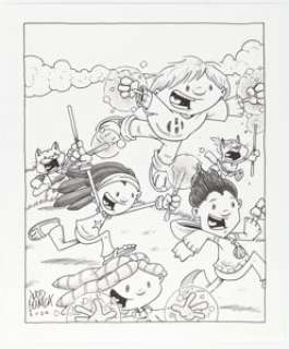 Judd Winick Hilo Related Character Illustrations Original Art Group of 3 (2024). (Total: 3 Original Art)