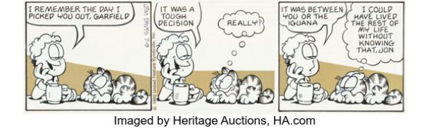 Jim Davis Garfield Daily Comic Strip Original Art dated 7-9-92 (United Feature Syndicate, 1992). | Heritage