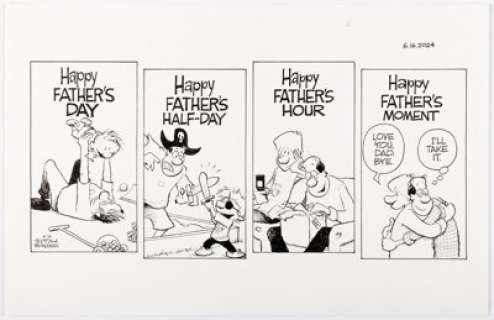 Jerry Scott and Jim Borgman Zits Sunday Comic Strip Original Art dated 6-16-24 (King Features Syndicate, 2024). | Heritage