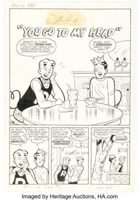 Samm Schwartz (attributed) Archie’s Pals ’n’ Gals #11 "You Go to My Head" Complete 5-Page Story Original Art (Archie, 1959-1960). (Total: 5 Original Art) | Heritage