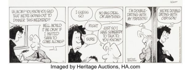 Jerry Scott and Jim Borgman Zits Daily Comic Strip Original Art dated 1-3-00 (King Features Syndicate, 2000). | Heritage