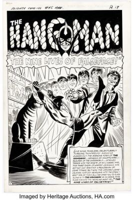 Paul Reinman and Frank Giacoia Mighty Comics #45 Hangman Splash Page 1 Original Art (Archie/Mighty Comics Group, 1967). | Heritage