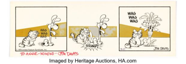 Jim Davis Garfield Daily Comic Strip Original Art dated 9-27-79 (United Feature Syndicate, 1979). | Heritage