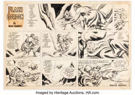 Mac Raboy Flash Gordon Sunday Comic Strip Original Art dated 10-20-63 (King Features Syndicate, 1963). | Heritage