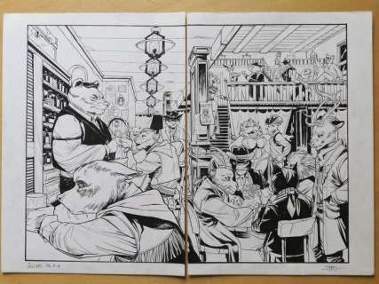 Djungle - Marco Itri - tavola originale "Joyland" Firmata Pag. 8-9 - Loose page - First edition - (2018) | Catawiki