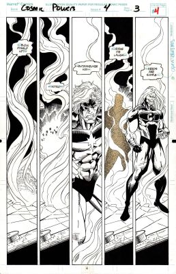 Ron Lim | Cosmic Powers #4 p.3 | Tavole Originali