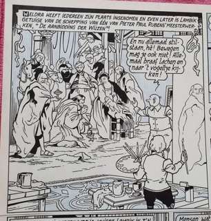 Suske en Wiske - Originele pagina (p.27) - De Raap van Rubens + groot formaat album op 100 ex. - (1976/2016) | Catawiki