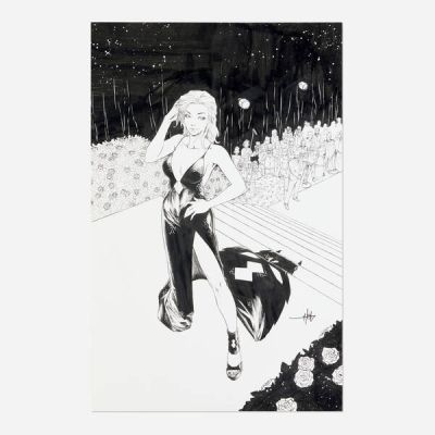 Creees Lee | White Widow #3 Variant Cover Original Art (Absolute Comics, 2018) | Landry Pop Auctions