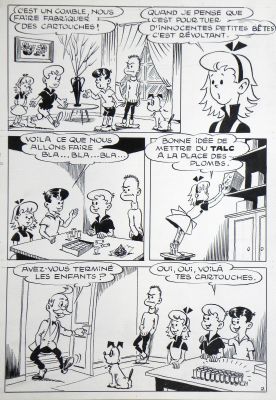 Histoire » La Chasse Est Ouverte » – Michel-Paul Giroud | « Tonton Bola » – Planche Originale – Page 2 | Zic et Bul