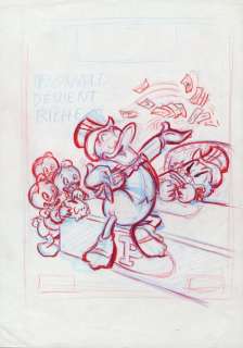 Mickey Magazine - Dessin original - Projet de couverture du Journal de Mickey - First edition | Catawiki