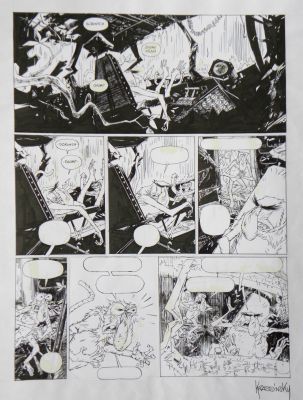 Jean-Paul Krassinsky |  » Le Singe qui aimait les fleurs  » – Planche originale n° 20 | Zic et Bul