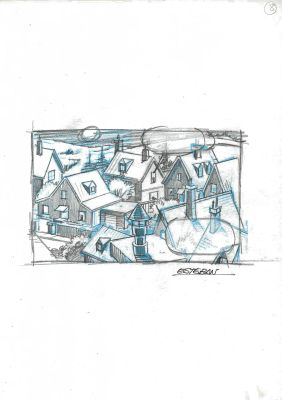 The Beagle Boys – Stakeout Preliminary Drawing | Corner4art