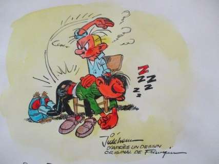 Jidéhem - Dessin original - d’apres un dessin original de Franquin - Gaston & Fantasio / Guust & Kwabbernoot | Catawiki