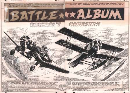 Ken Barr - star spangled war stories #148 pgs. 30 & 31 - battle album aircraft carriers dps - 1970 signed