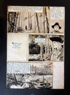 Hugo Pratt - Planche originale encre de chine "Ticonderoga" - Loose page (1959) | Catawiki