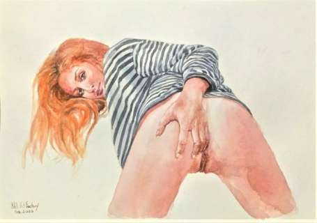 Pin Up - original "Redhead" A4 - Loose page - (2020) | Catawiki