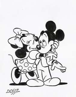 Disney MEGAzine # 51 - Sandro Dossi - illustrazione originale "Topolino & Minnie" - Loose page - Unique copy - (1998)