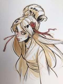 Barbucci, Alessandro - Dessin original en couleur - EkhÃ¶ monde miroir | Catawiki