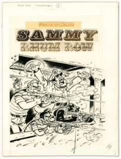 Berck - SAMMY ET LES GORILLES Encre de Chine pour la couverture de Rhum Row