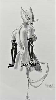 Catwoman - Original ink & inkwash drawing by Tim Sale - Size: 21 x 27 cm. - (2003) | Catawiki