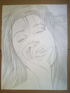 Varenne, Alex | Varenne, Alex - Crayonné original - Portrait érotique | Catawiki