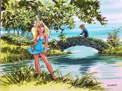 Dany | Dany - Dessin original couleur - Olivier Rameau et Colombe | Catawiki