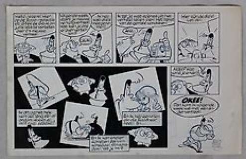 Hanco Kolk | Hanco Kolk - Originele tekening - Gilles de Geus - Aankondiging in Eppo - Formaat 33 x 21 cm - (1986) | Catawiki