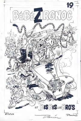 Daan Jippes (Danier) hommage à Spirou, affiche design “bébé Zirgnoc” | Comic Art Masters
